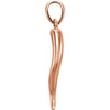 14k Rose Gold 31.5mm Italian Horn Pendant