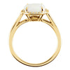 14k Yellow Gold Opal & .05 CTW Diamond Ring, Size 7