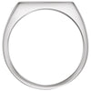 Sterling Silver Men's Rectangle Signet Ring, Size 11
