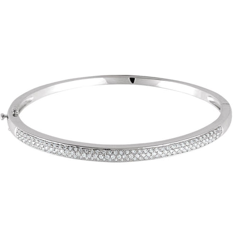 14k White Gold 1 CTW Diamond Pavé Bracelet