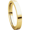 14k Yellow Gold 3mm Flat Comfort Fit Band, Size 6.5
