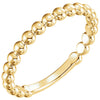 14k Yellow Gold 2.5mm Stackable Bead Ring, Size 7