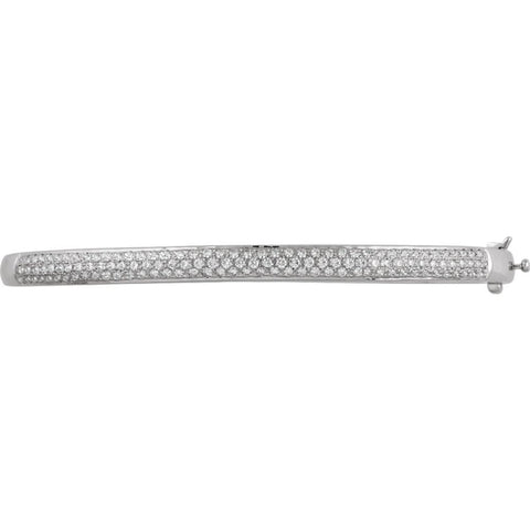 14k White Gold 1 CTW Diamond Pavé Bracelet