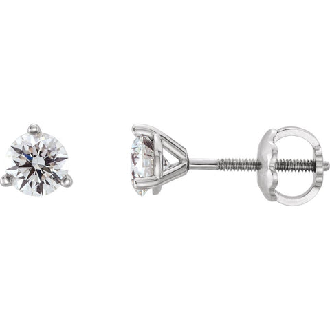 14k White Gold 1/4 CTW Diamond Earrings