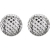 14k White Gold 11.9mm Pierced-Style Earrings