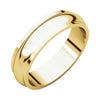 05.00 mm Half Round Edge Band in 10K Yellow Gold ( Size 11 )