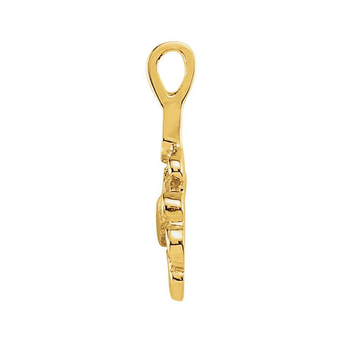 14k Yellow Gold Nugget Pendant