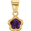 14K Yellow Gold February CZ Birthstone Pendant