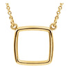 14K Yellow Gold Cushion Square 16-Inch Necklace