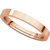 14k Rose Gold 2.5mm Flat Comfort Fit Band, Size 5