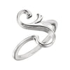 14k White Gold Freeform Ring, Size 7