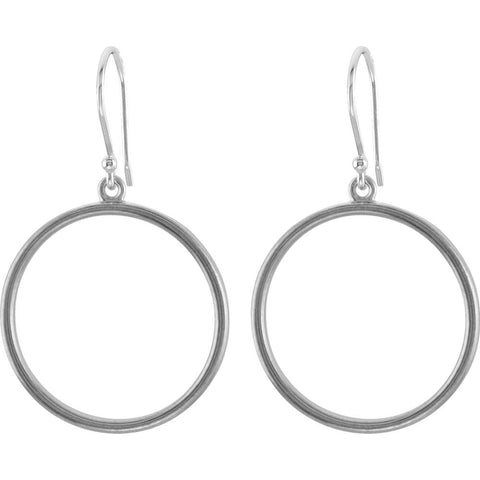 Sterling Silver Circle Shaped Earrings