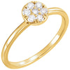 14k Yellow Gold 1/4 ctw. Diamond Stackable Ring, Size 7
