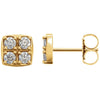 14k Yellow Gold 1/2 ctw. Diamond Earrings