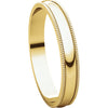 10k Yellow Gold 3mm Light Milgrain Band, Size 5