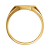 14k Yellow Gold 10x12mm Octagon Signet Ring , Size 6