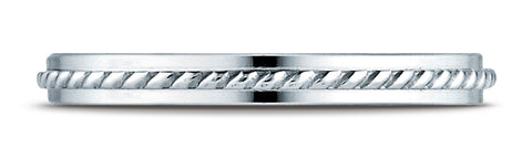 Benchmark-14K-White-Gold-2mm-High-Polished-Rope-Center-Design-Wedding-Band-Ring--Size-4.25--7201514KW04.25