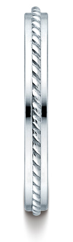 Benchmark-14K-White-Gold-2mm-High-Polished-Rope-Center-Design-Wedding-Band-Ring--Size-4.5--7201514KW04.5