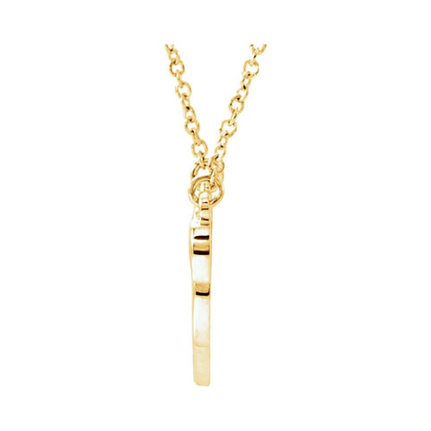 14k Yellow Gold Graduated Heart 17.5" Necklace