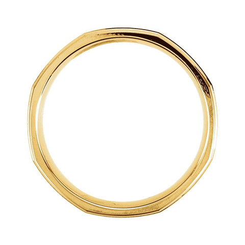 14k Yellow Gold 8mm Fancy Carved Band Size 10