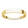 14k Yellow Gold 3mm Flat Tapered Band, Size 10