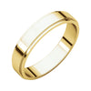 04.00 mm Flat Edge Wedding Band Ring in 14k Yellow Gold (Size 9.5 )