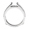 14k White Gold 1/2 CTW Diamond Ring Guard Size 7
