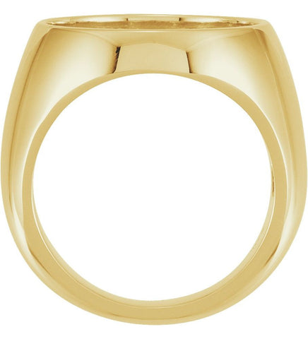 10K Yellow Gold Ring Mounting for 18 mm Coin (Size 10)
