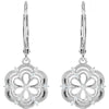 Sterling Silver 1/6 CTW Diamond Lever Back Earrings