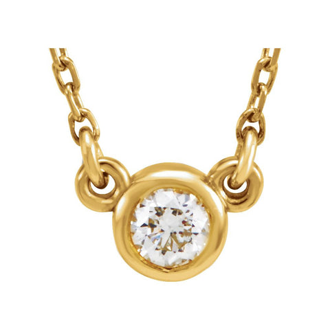 14k Yellow Gold 1/6 CTW Diamond 18" Necklace