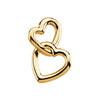 14k Yellow Gold Double Heart Pendant