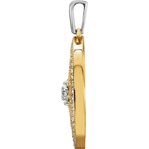 14k Yellow Gold 1/2 CTW Diamond Ferris Wheel Pendant