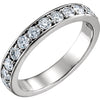 Wedding Band For Matching Engagement Ring in 14K White Gold (Size 6)