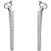 14k White Gold 2 CTW Diamond Inside/Outside Hoop Earrings