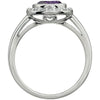 Sterling Silver Purple Cubic Zirconia Ring, Size 7
