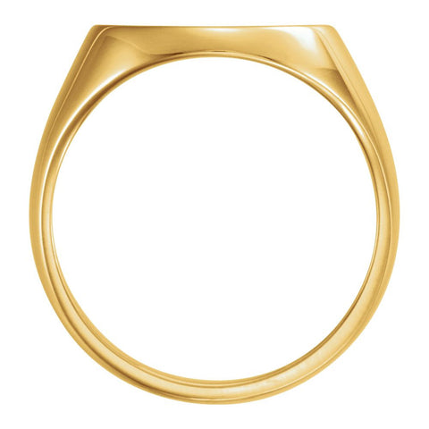 10k Yellow Gold 13.9mm Men's Coin Ring, Size 9.25