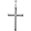 14k White Gold Cross Pendant