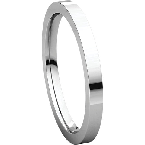 Sterling Silver 2mm Flat Band, Size 7