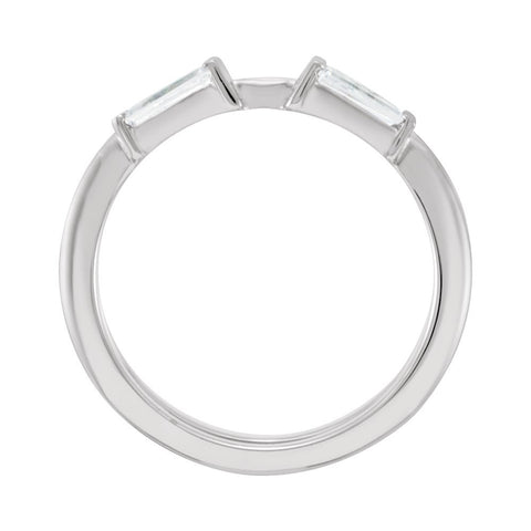 Platinum 1/2 CTW Diamond Ring Guard, Size 6
