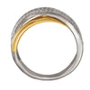 14K White & Yellow Gold 1/4 CTW Diamond Criss Cross Ring, Size 7