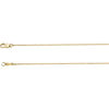 18K Yellow Gold 1mm Solid Cable 20-Inch Chain