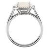 14k White Gold Opal & .06 CTW Diamond Ring, Size 7