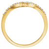 14k Yellow Gold 1/6 CTW Diamond "V" Ring Size 7