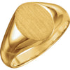 10.00X08.00 mm Signet Ring in 14k Yellow Gold ( Size 6 )