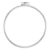 14k White Gold .04 CTW Diamond Petite Circle Ring, Size 7