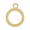18k Yellow Gold 10.75mm Granulated Toggle Ring