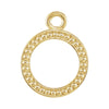 18k Yellow Gold 10.75mm Granulated Toggle Ring