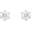 14k White Gold 2 CTW Diamond Threaded Post Stud Earrings