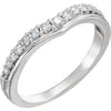 14k White Gold 1/3 ctw. Diamond Contour Band, Size 7