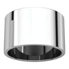 14k White Gold 12mm Flat Band, Size 12